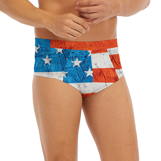 Rough USA Flag Print Men's Briefs