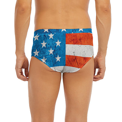 Rough USA Flag Print Men's Briefs