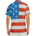Rough USA Flag Print Men's Deep V-Neck Shirt