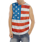 Rough USA Flag Print Men's Fitness Tank Top