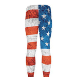 Rough USA Flag Print Men's leggings