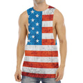 Rough USA Flag Print Men's Muscle Tank Top