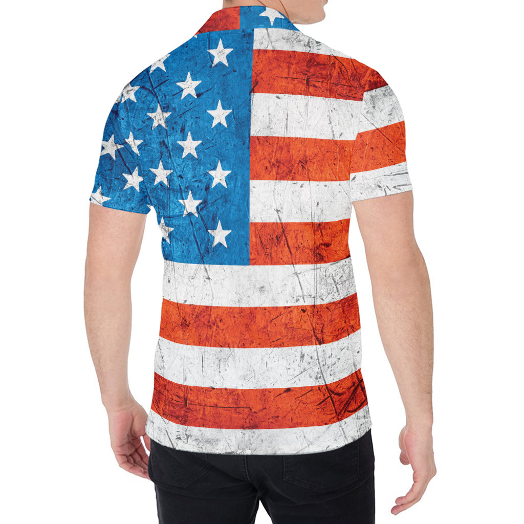 Rough USA Flag Print Men's Shirt