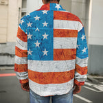 Rough USA Flag Print Men's Shirt Jacket