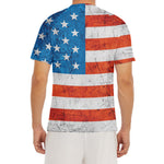 Rough USA Flag Print Men's Short Sleeve Rash Guard