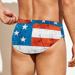 Rough USA Flag Print Men's Swim Briefs