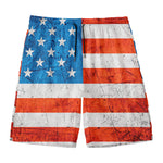Rough USA Flag Print Men's Swim Trunks