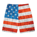 Rough USA Flag Print Men's Swim Trunks