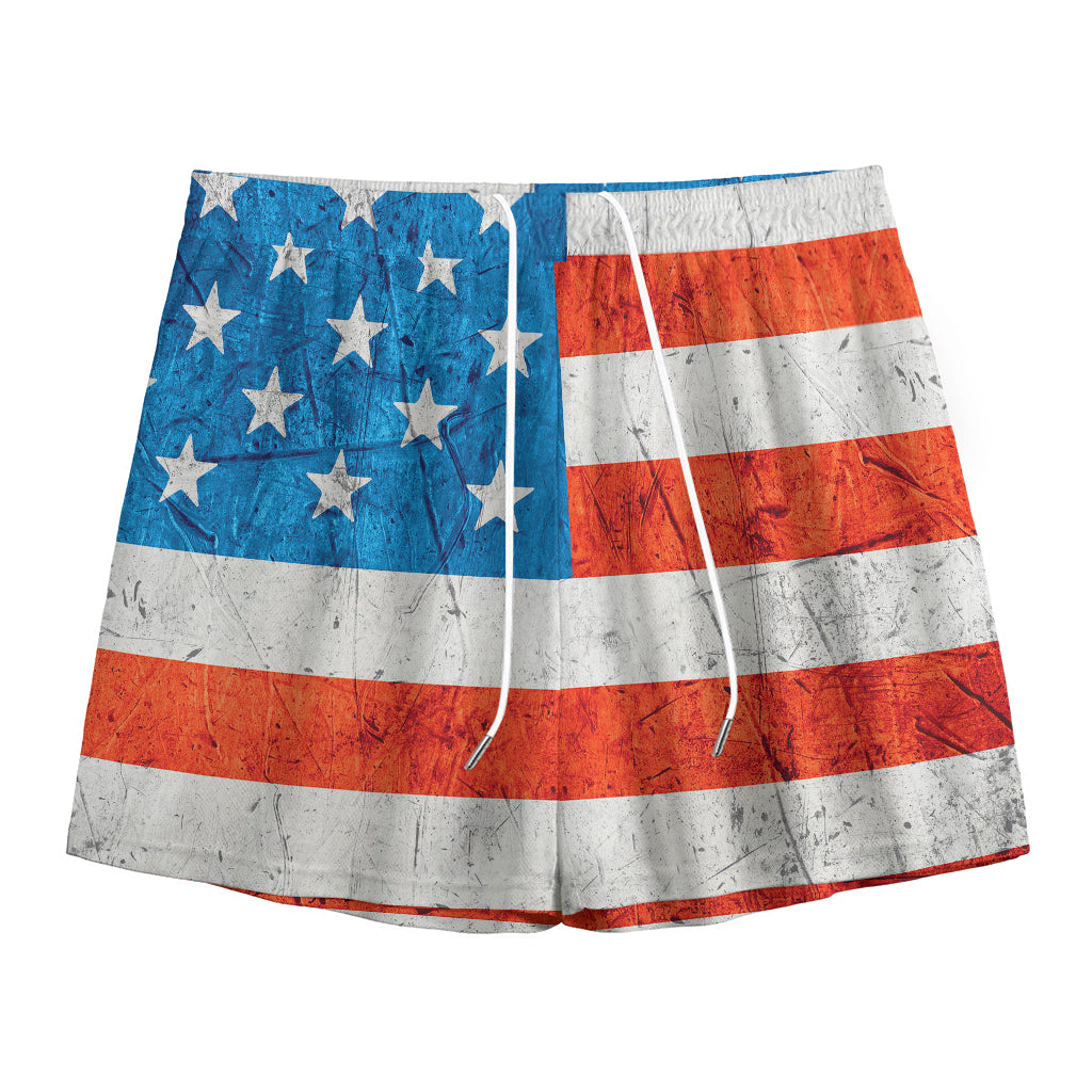Rough USA Flag Print Mesh Shorts