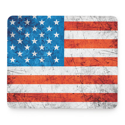 Rough USA Flag Print Mouse Pad
