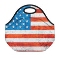 Rough USA Flag Print Neoprene Lunch Bag