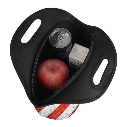 Rough USA Flag Print Neoprene Lunch Bag