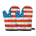 Rough USA Flag Print Oven Mitts