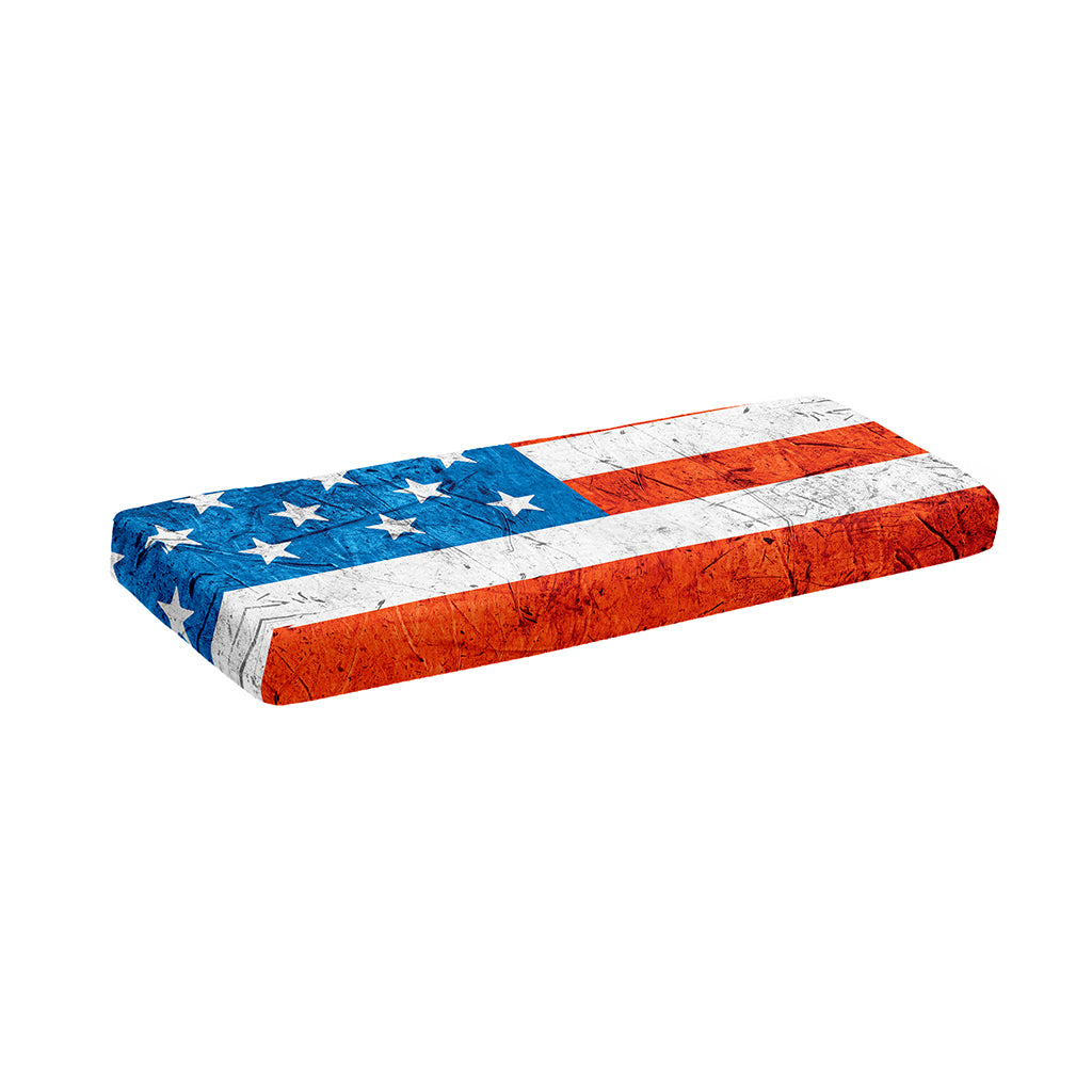 Rough USA Flag Print Piano Keyboard Cover