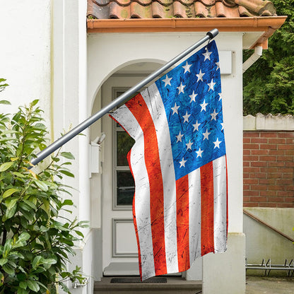 Rough USA Flag Print Polyester Flag