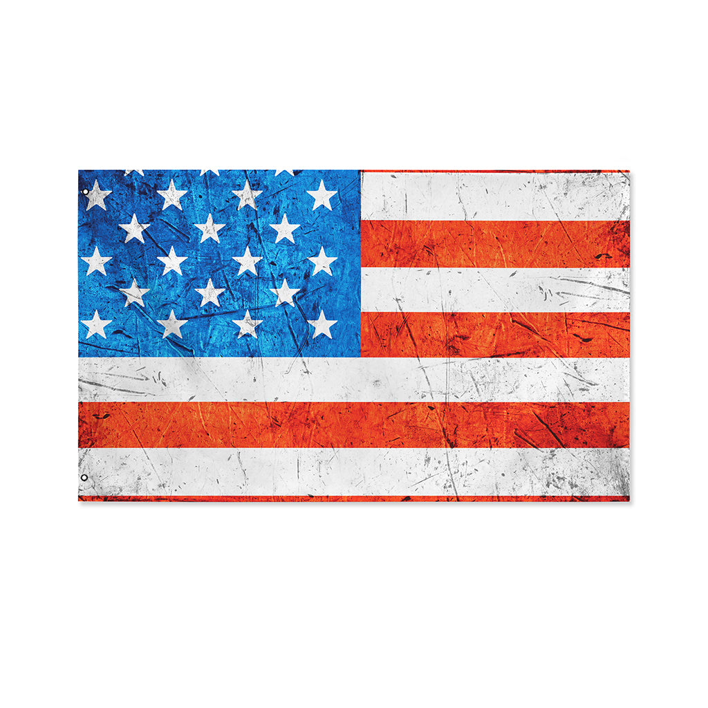 Rough USA Flag Print Polyester Flag