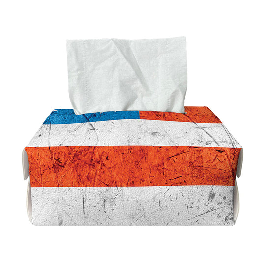 Rough USA Flag Print Rectangle Tissue Box Cover