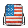 Rough USA Flag Print Rectangular Crossbody Bag