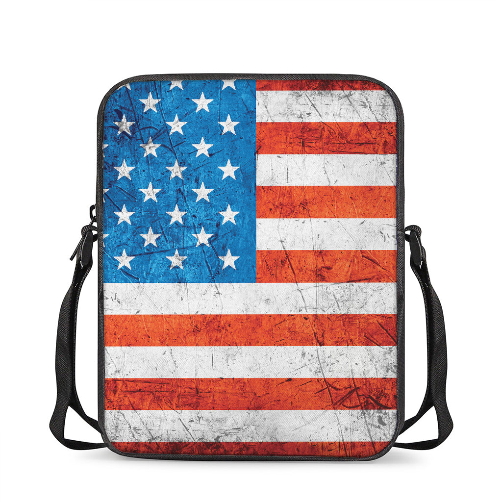 Rough USA Flag Print Rectangular Crossbody Bag