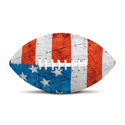 Rough USA Flag Print Rugby Ball