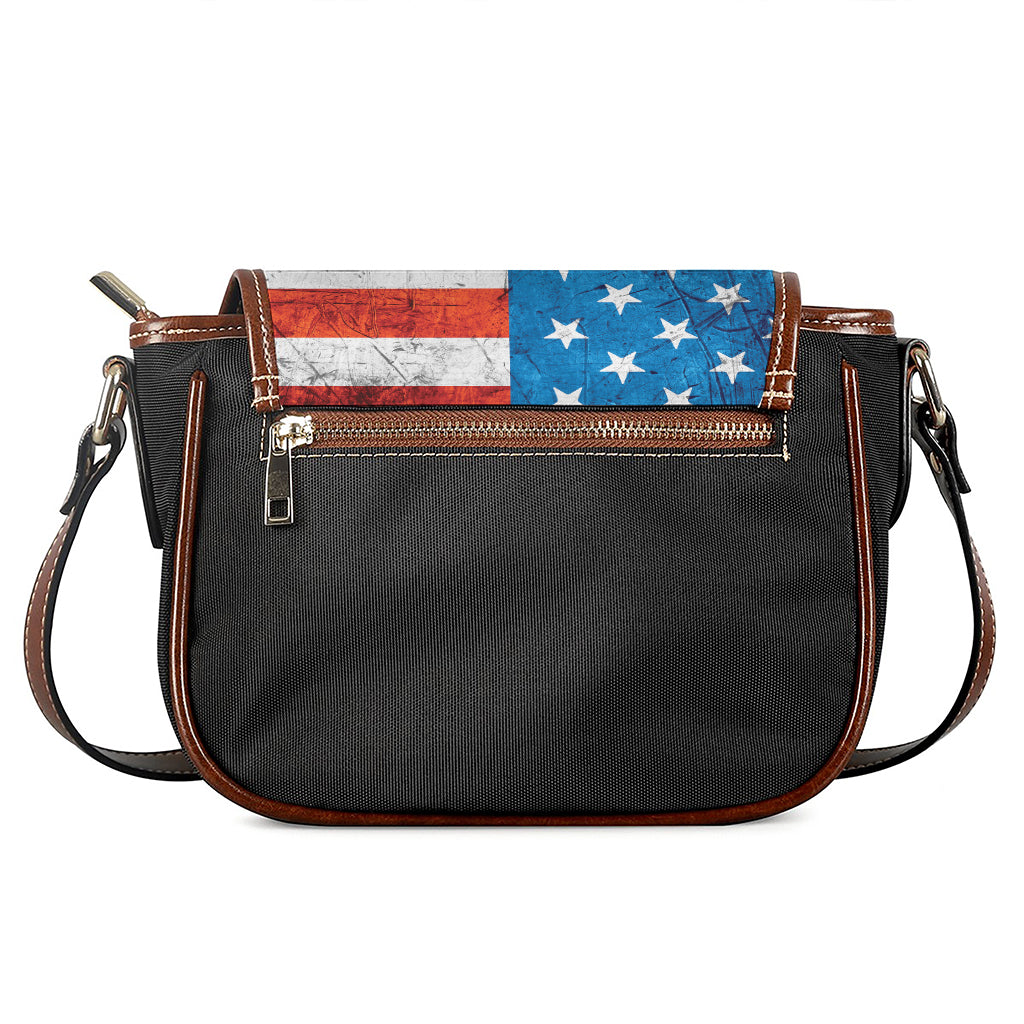 Rough USA Flag Print Saddle Bag
