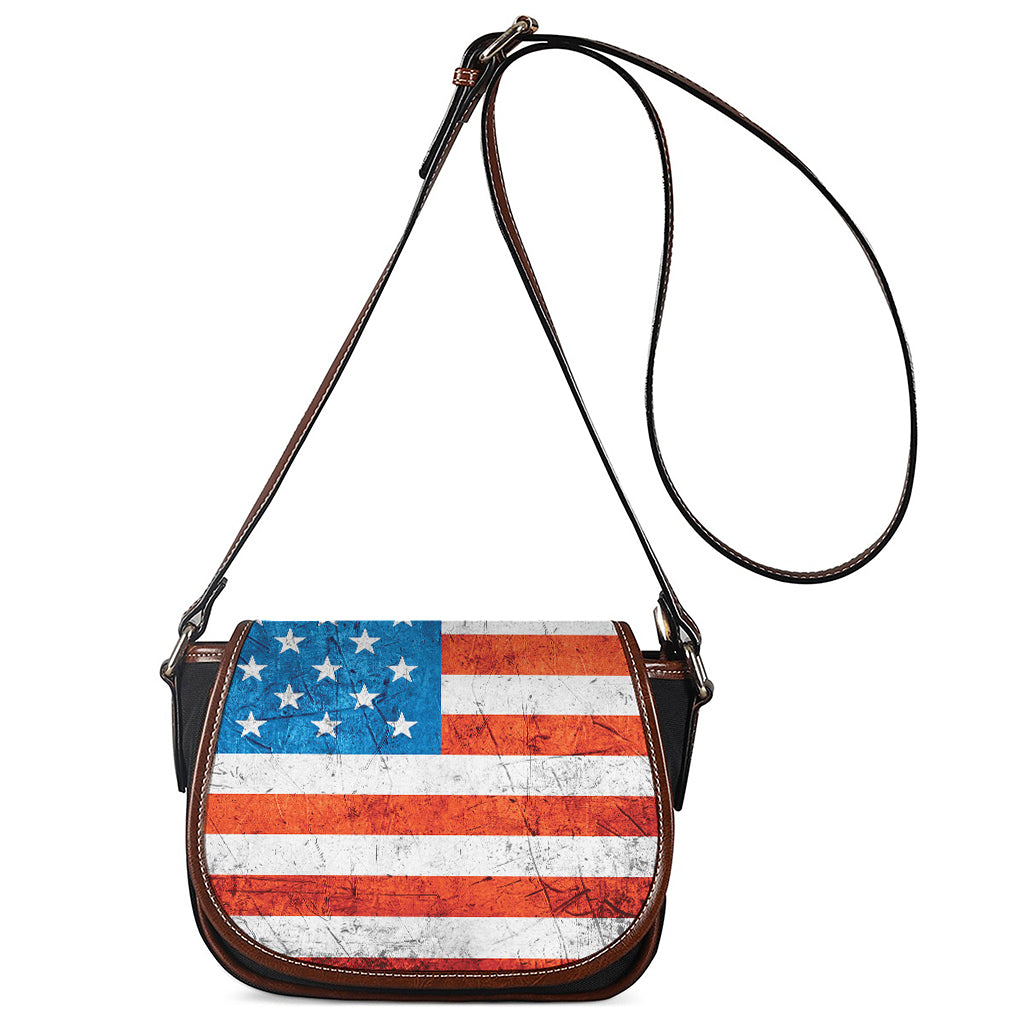 Rough USA Flag Print Saddle Bag