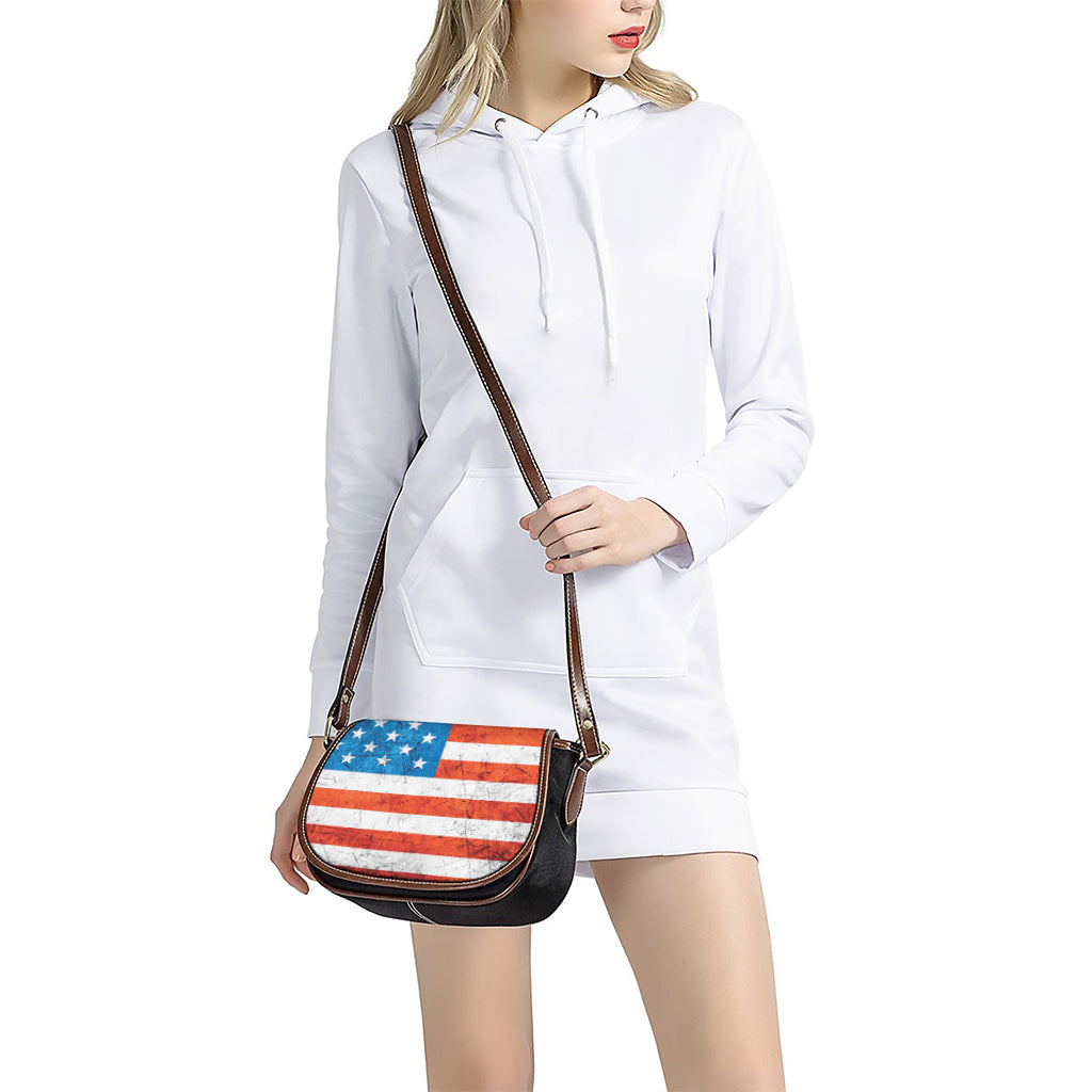 Rough USA Flag Print Saddle Bag