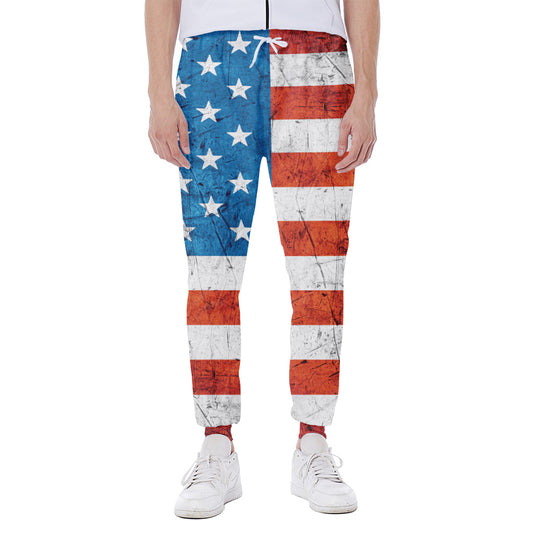Rough USA Flag Print Scuba Joggers
