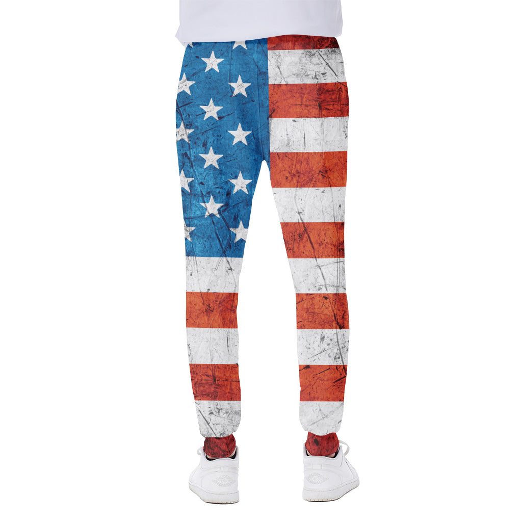 Rough USA Flag Print Scuba Joggers
