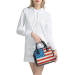 Rough USA Flag Print Shoulder Handbag