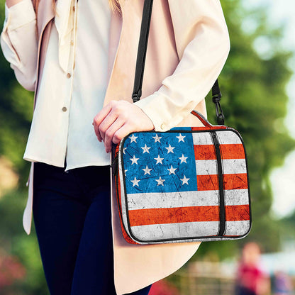 Rough USA Flag Print Shoulder Strap Bible Bag