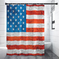 Rough USA Flag Print Shower Curtain