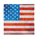 Rough USA Flag Print Silk Bandana