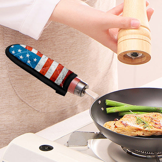 Rough USA Flag Print Skillet Handle Cover