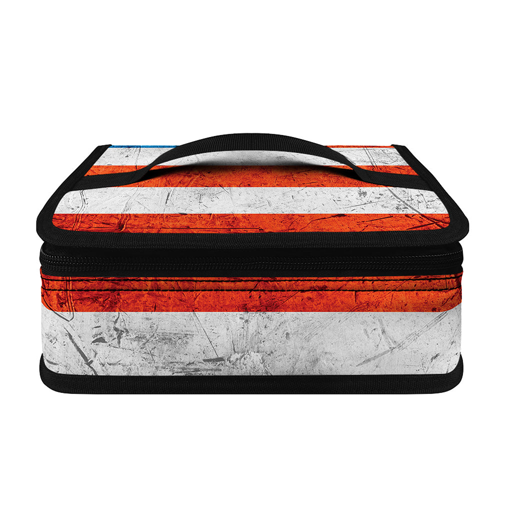 Rough USA Flag Print Small Lunch Bag
