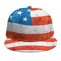 Rough USA Flag Print Snapback Cap