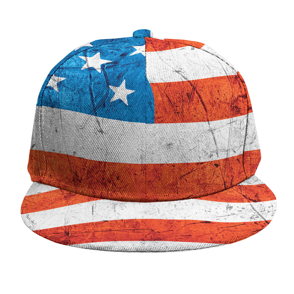 Rough USA Flag Print Snapback Cap