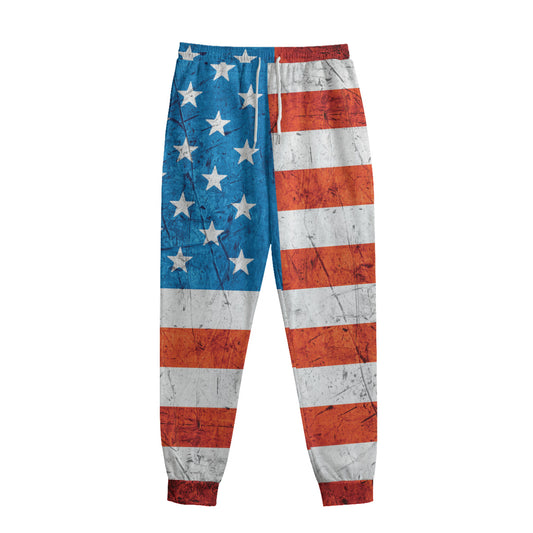 Rough USA Flag Print Sweatpants