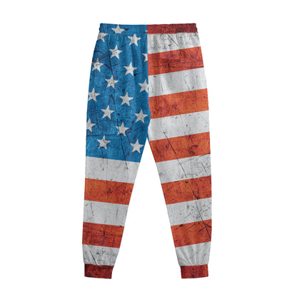 Rough USA Flag Print Sweatpants