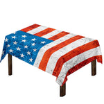 Rough USA Flag Print Tablecloth