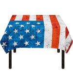 Rough USA Flag Print Tablecloth