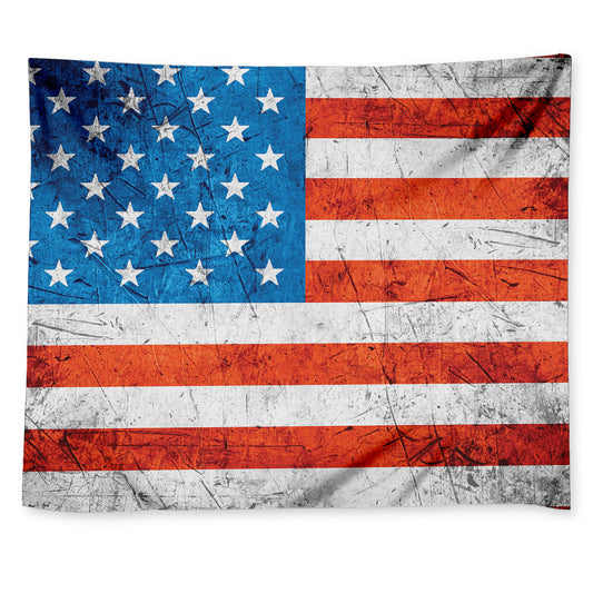 Rough USA Flag Print Tapestry
