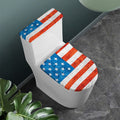 Rough USA Flag Print Toilet Lid And Tank Cover Set