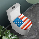 Rough USA Flag Print Toilet Lid Cover