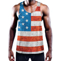 Rough USA Flag Print Men's Workout Tank Top