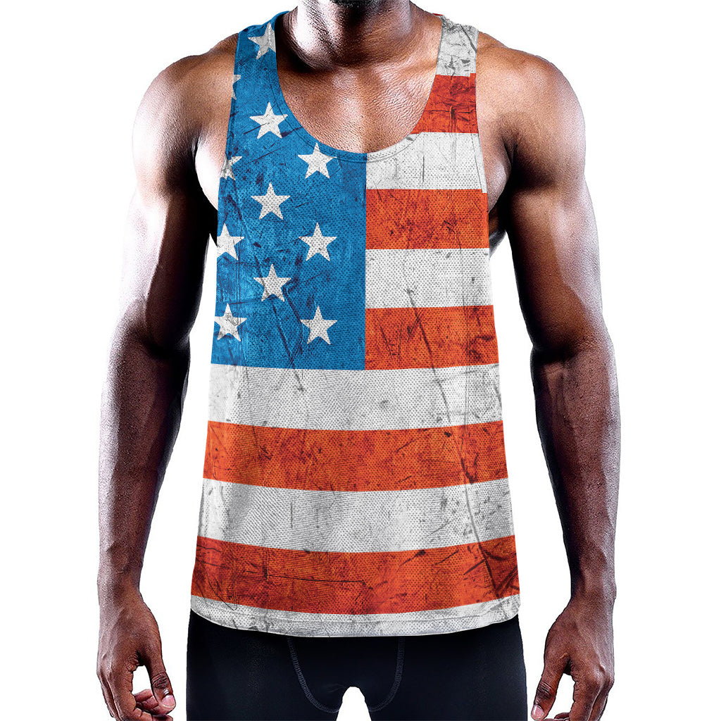 Rough USA Flag Print Training Tank Top