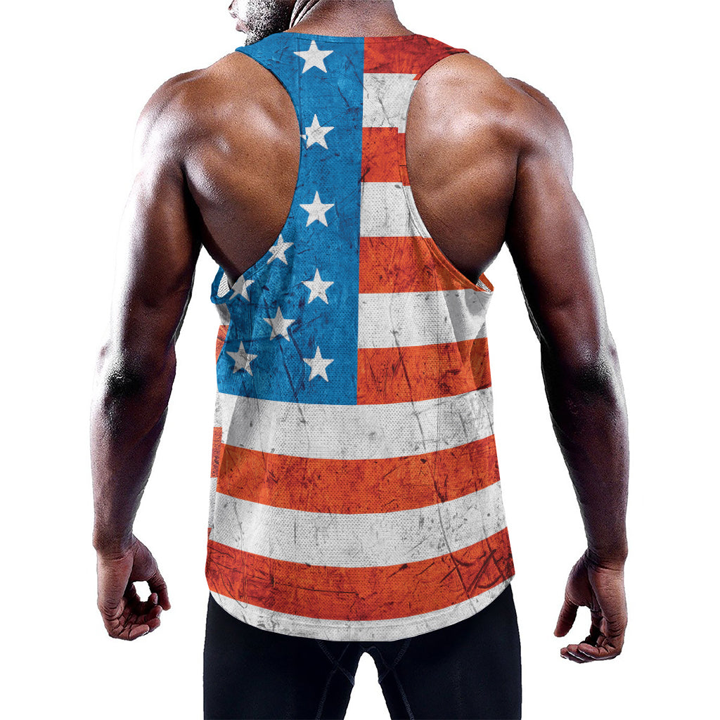 Rough USA Flag Print Training Tank Top