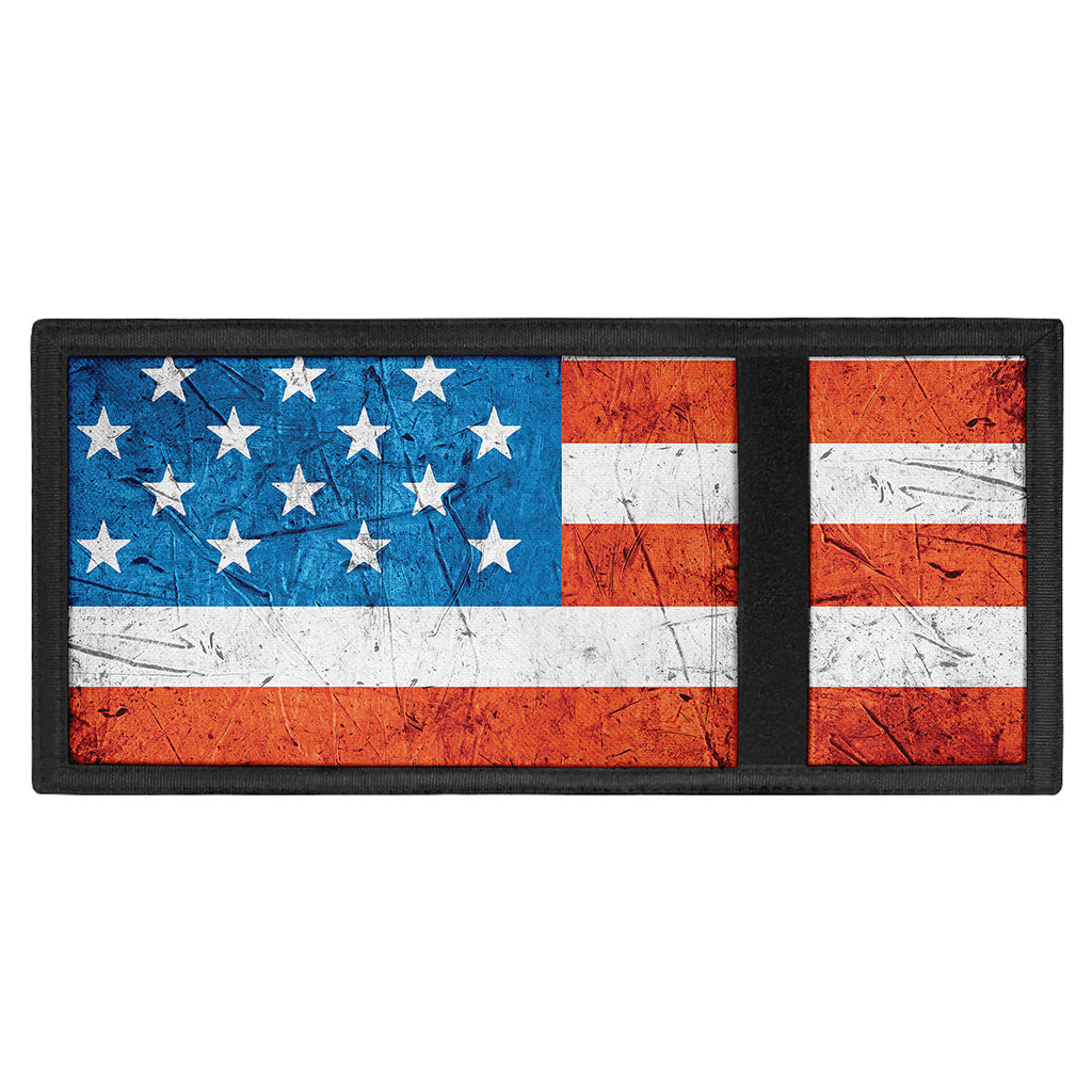 Rough USA Flag Print Trifold Wallet
