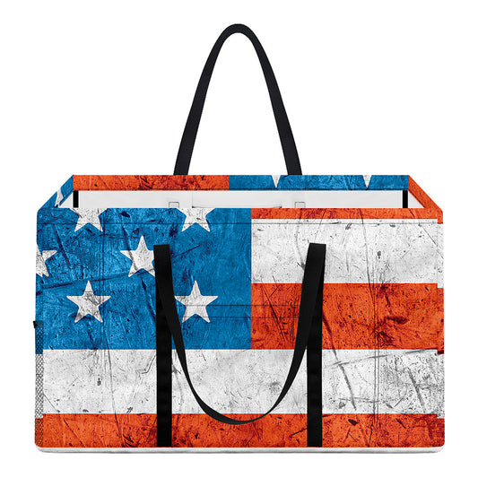 Rough USA Flag Print Utility Tote Bag