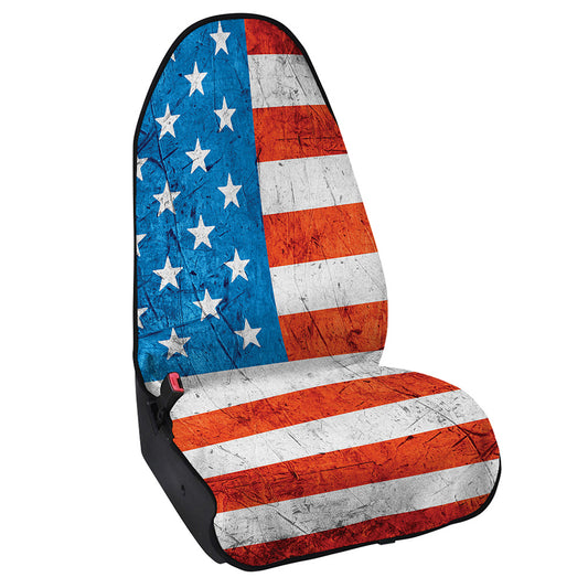 Rough USA Flag Print Waterproof Car Seat Cover